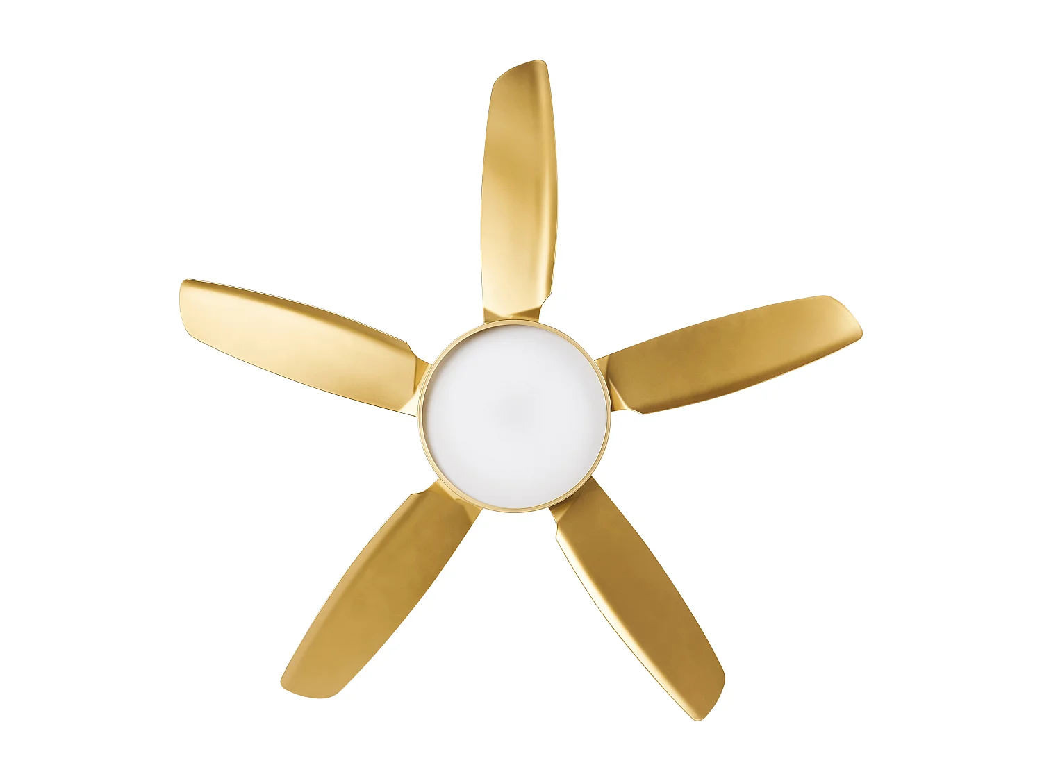 Plafondventilator met verlichting GOSHAABA Met afstandsbediening Messing