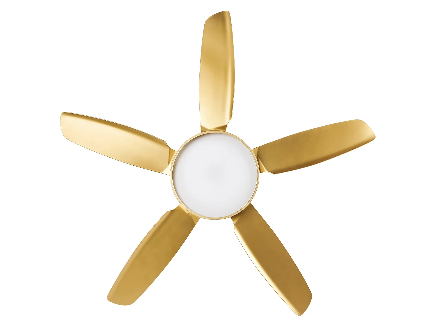 Ventilateur de plafond avec lampe GOSHAABA Avec télécommande Laiton