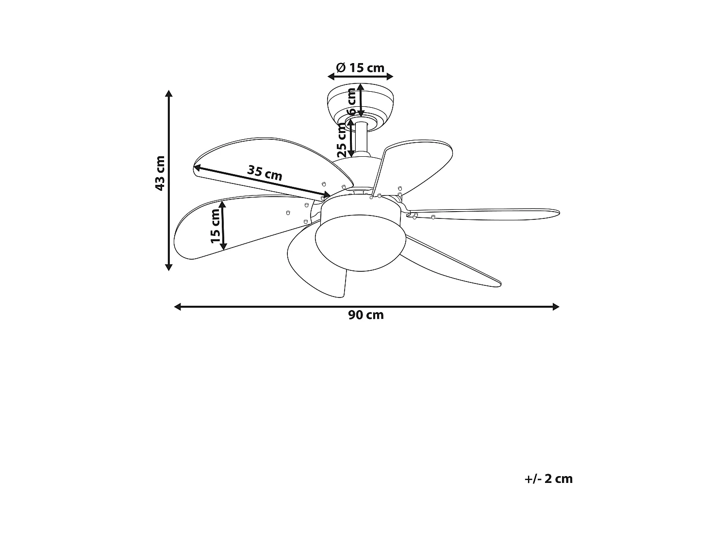Wentylator sufitowy z lampą LOGAR Z pilotem Niebieski