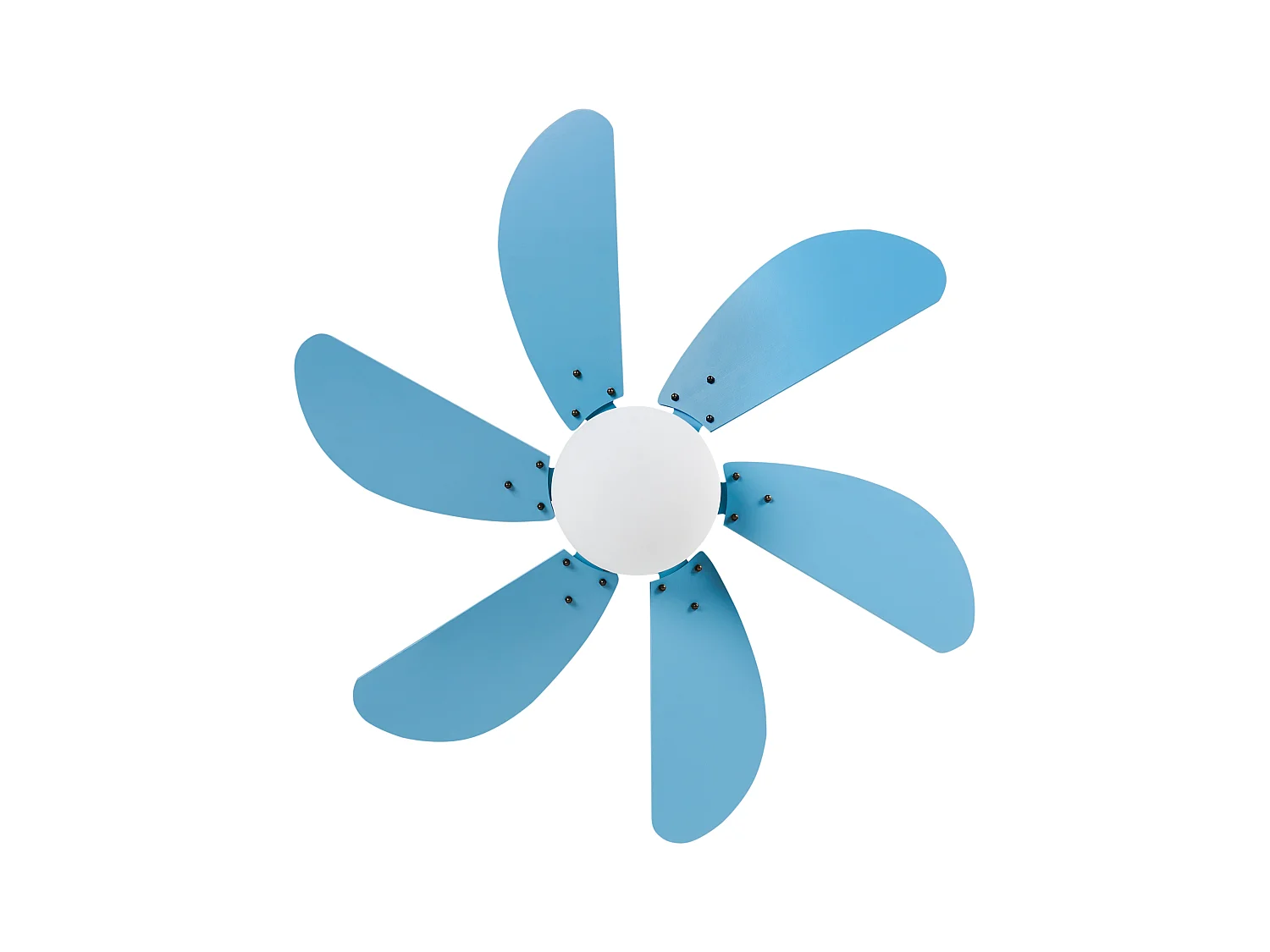 Wentylator sufitowy z lampą LOGAR Z pilotem Niebieski