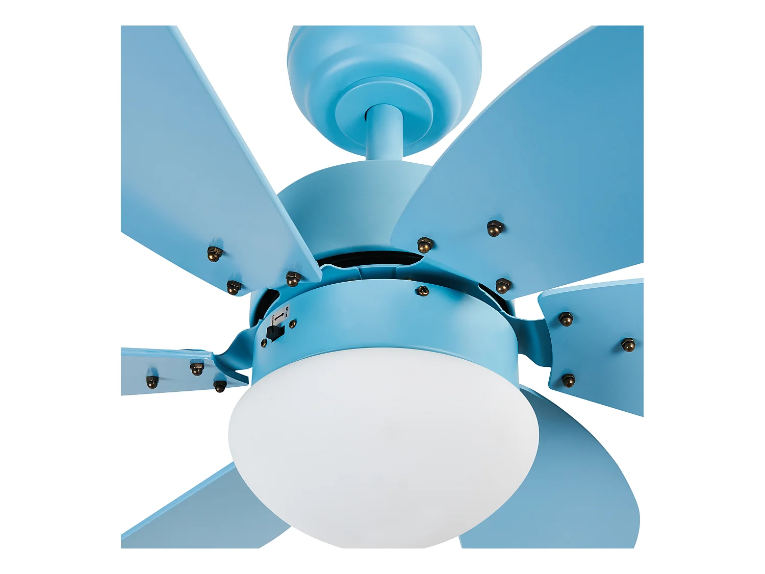 Wentylator sufitowy z lampą LOGAR Z pilotem Niebieski