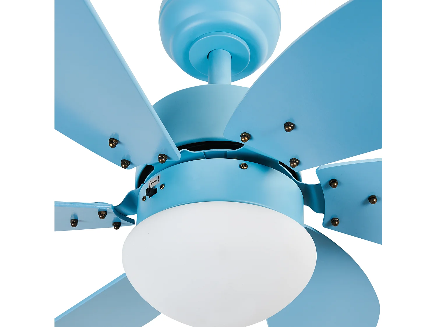 Ventilateur de plafond avec lampe LOGAR Avec télécommande Bleu