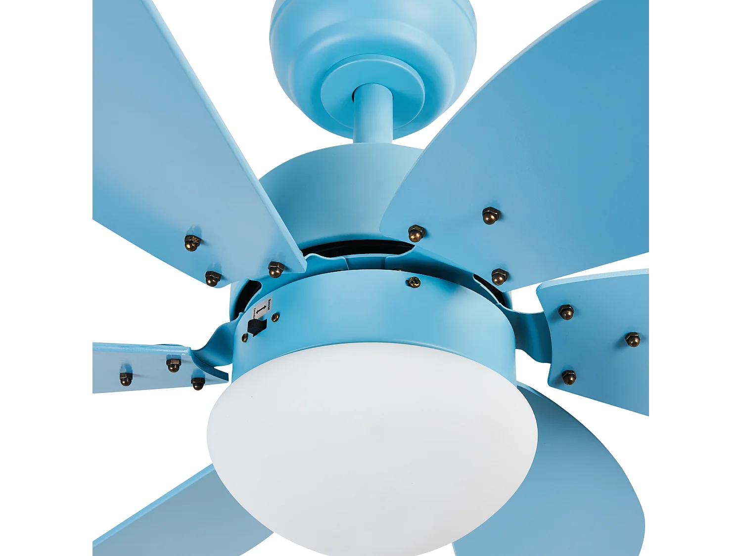 Ventilateur de plafond avec lampe LOGAR Avec télécommande LED Bleu