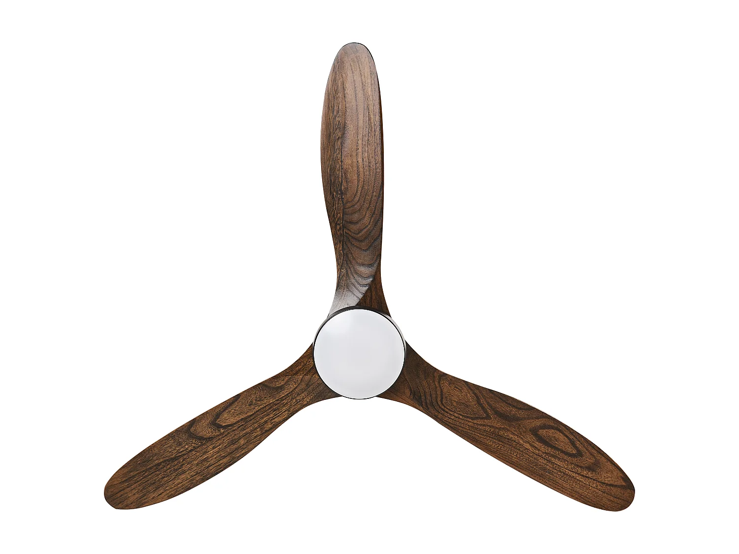 Ventilateur de plafond avec lampe MOYAR Avec télécommande LED Marron foncé