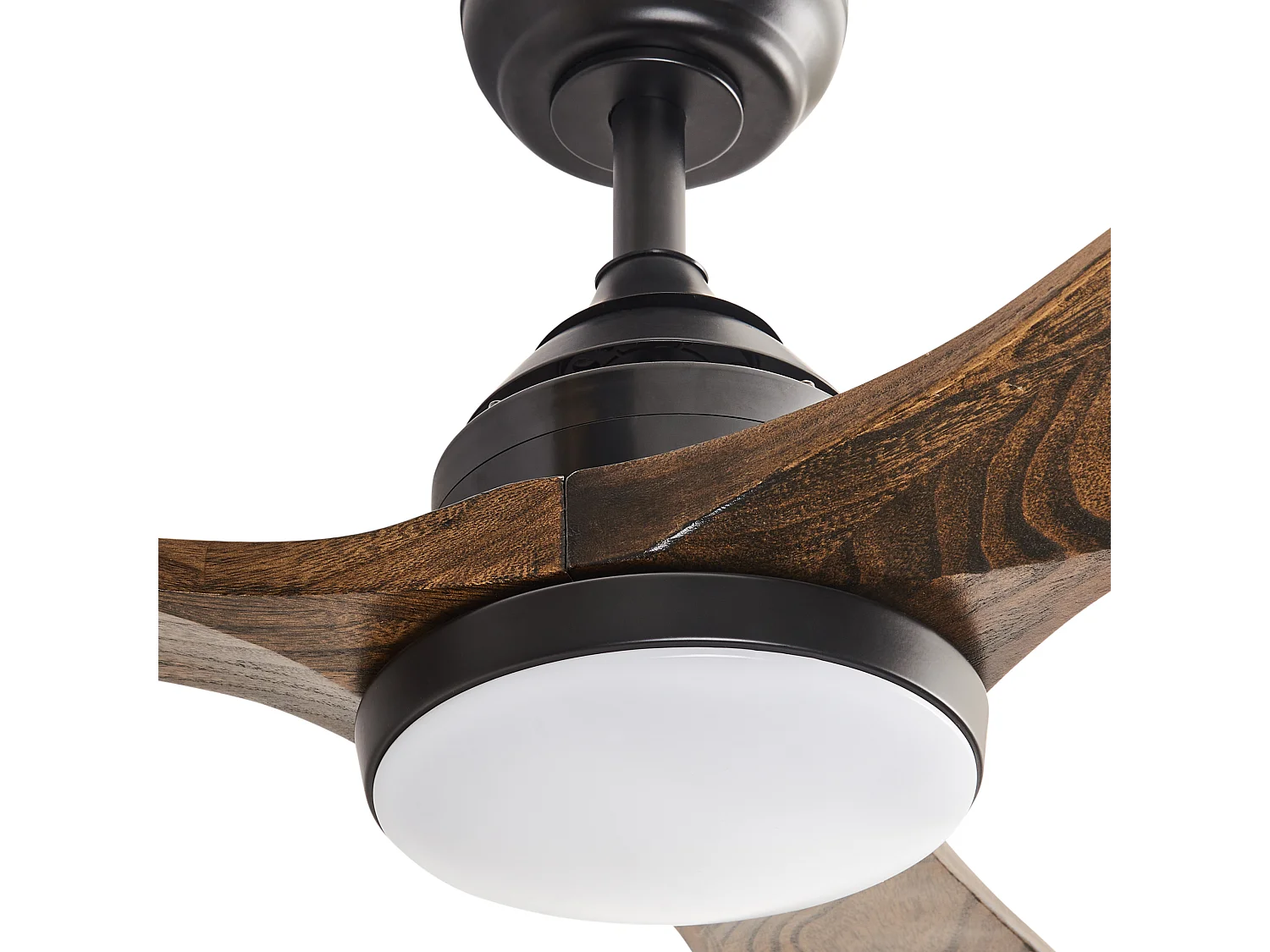 Ventilateur de plafond avec lampe MOYAR Avec télécommande Marron foncé