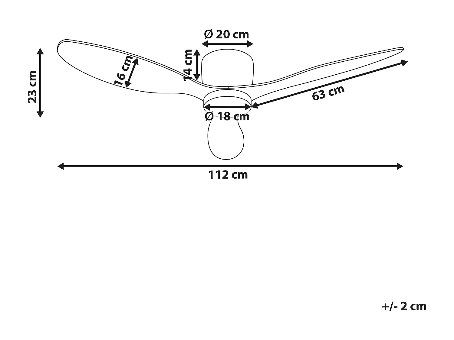 Deckenventilator mit LED Licht hell braun Eisen mit Fernbedienung Vembar