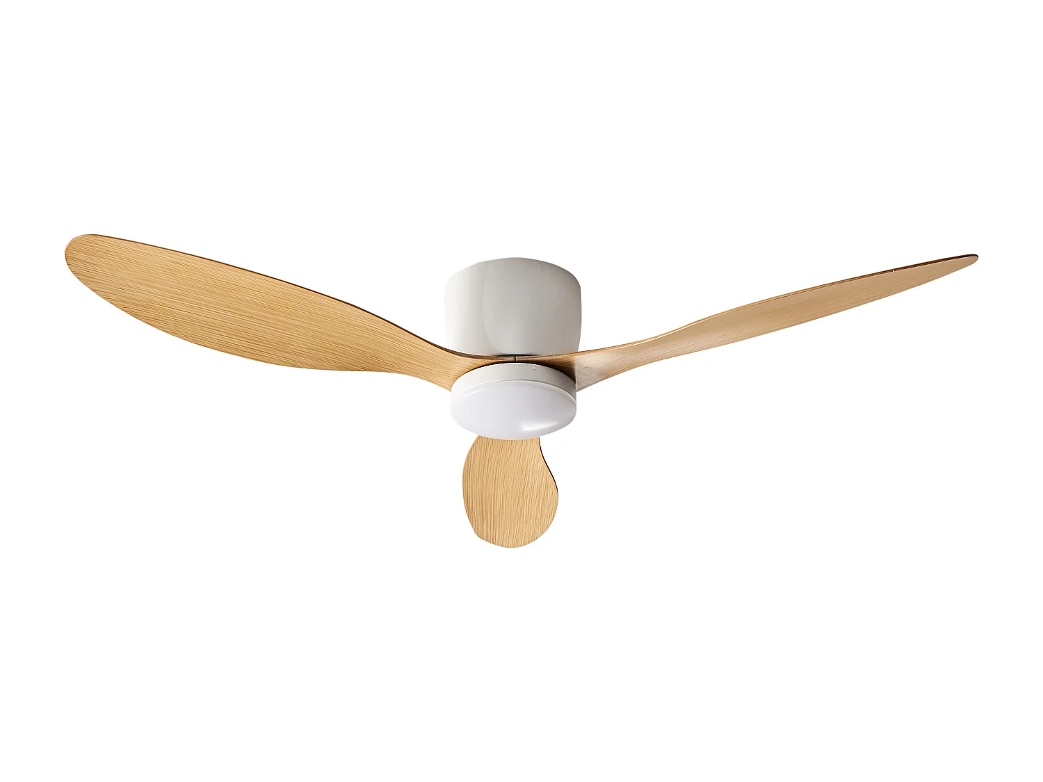 Ventilateur de plafond avec lampe VEMBAR Avec télécommande LED Marron clair