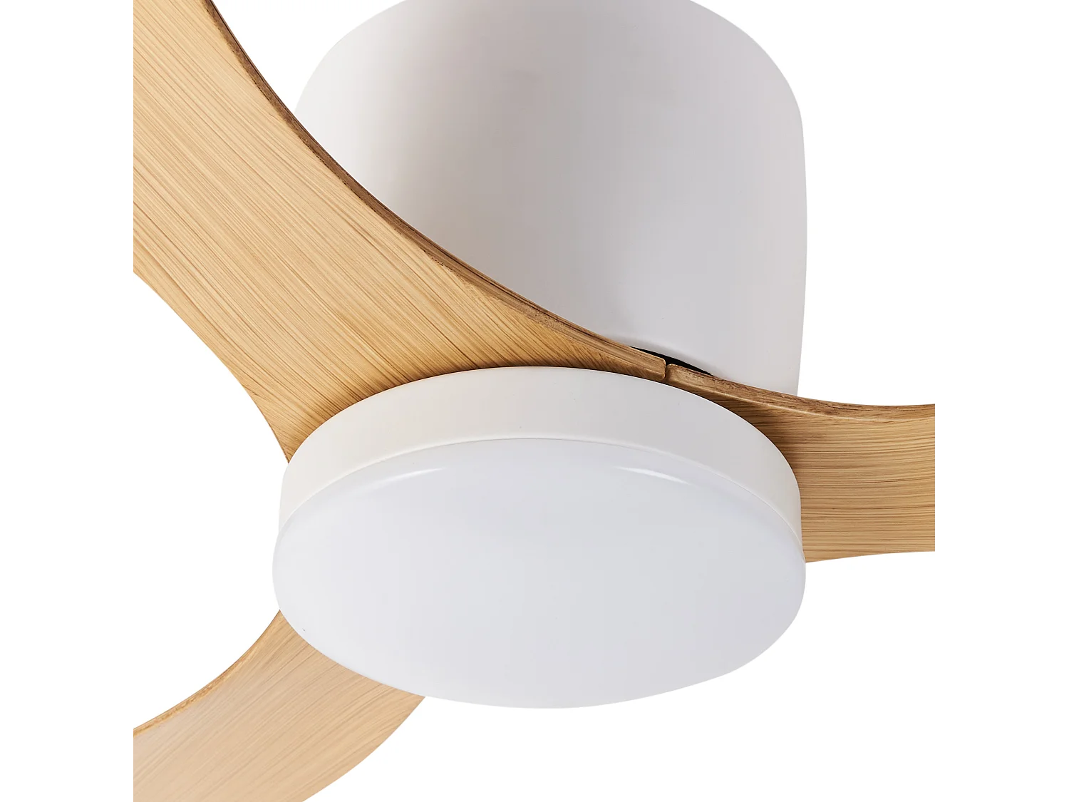 Ventilateur de plafond avec lampe VEMBAR Avec télécommande LED Marron clair