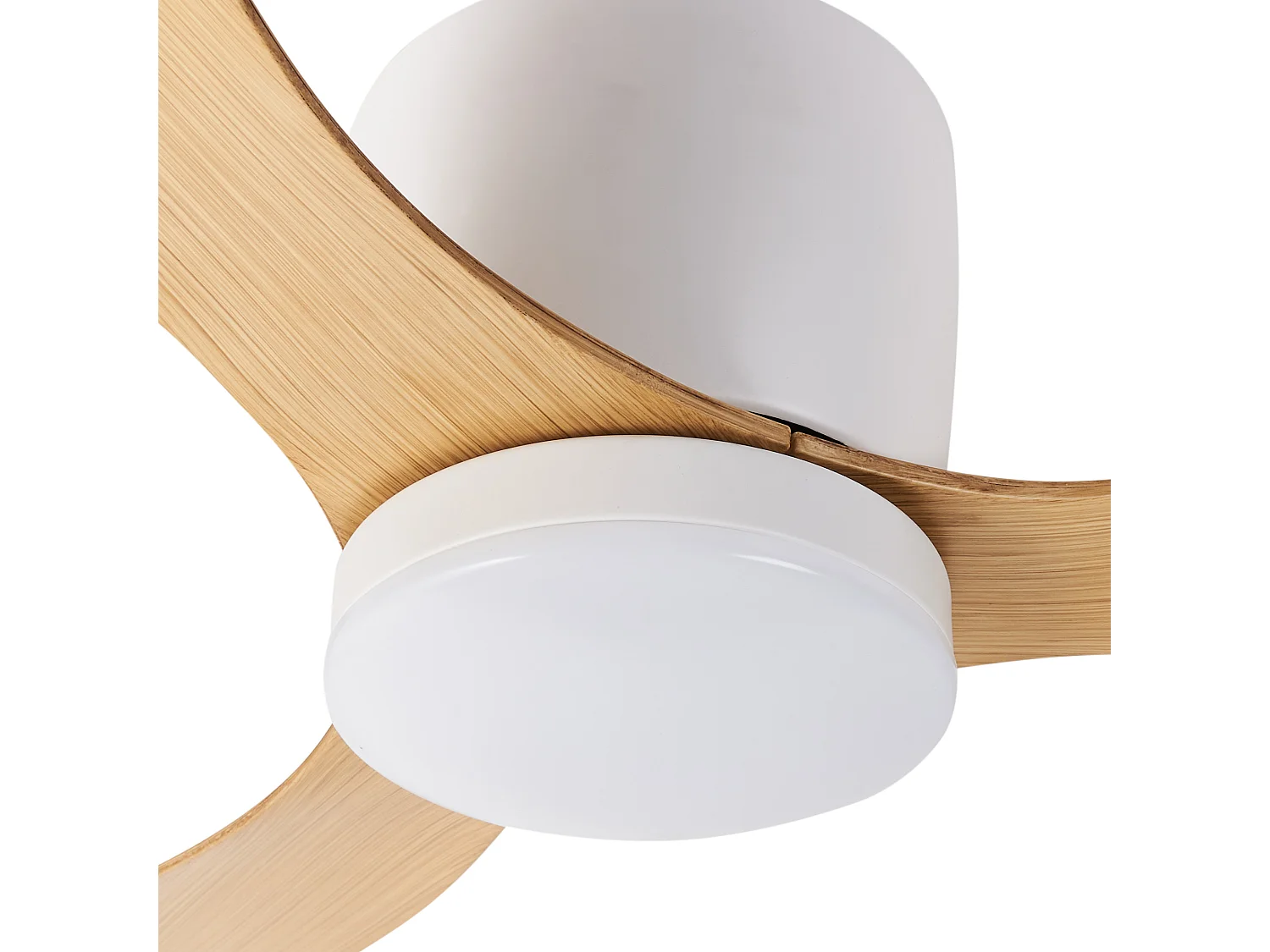 Ventilateur de plafond avec lampe VEMBAR Avec télécommande LED Marron clair
