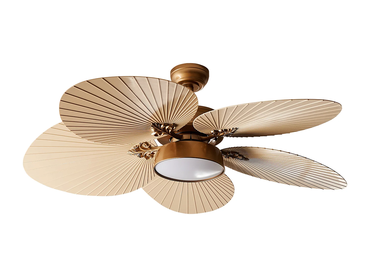 Ventilateur de plafond avec lampe BORMEJO Avec télécommande LED Doré
