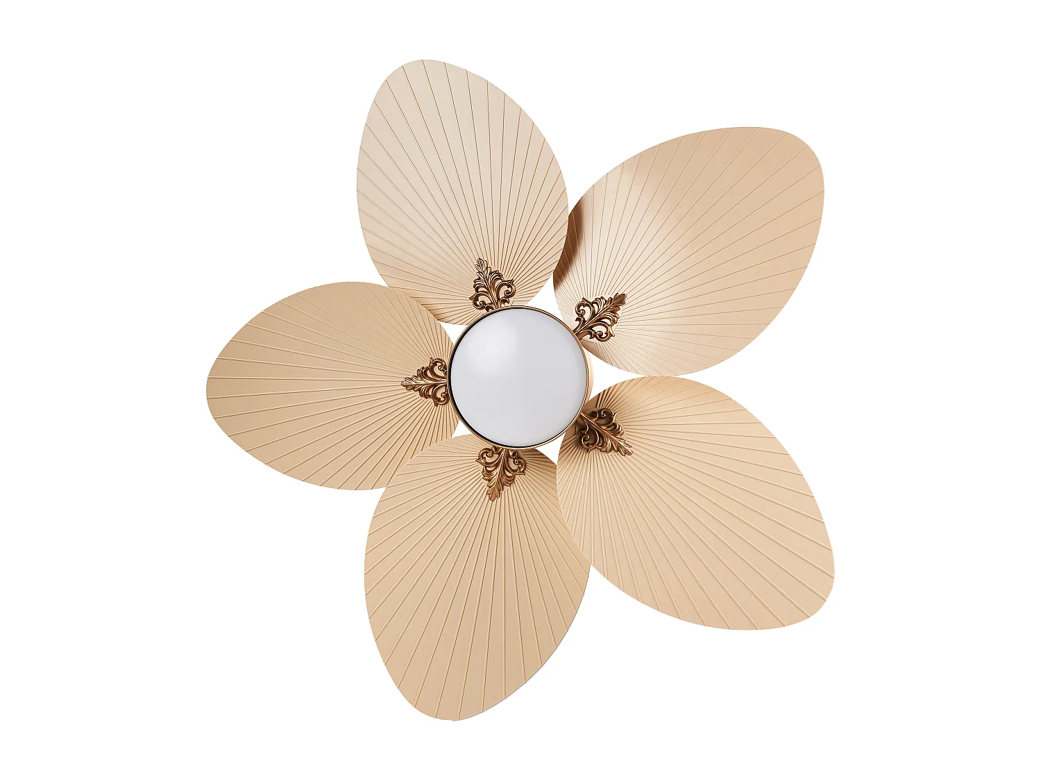 Ventilateur de plafond avec lampe BORMEJO Avec télécommande LED Doré