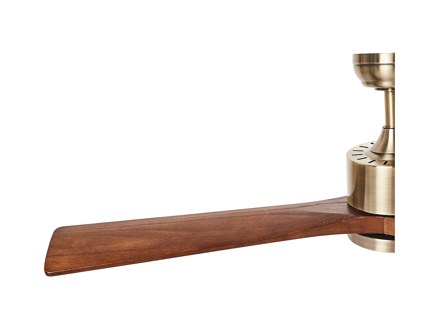 Ventilateur de plafond avec lampe ARUWIMI Avec télécommande Laiton