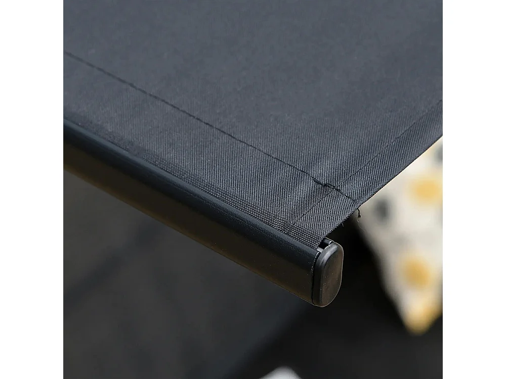 Balancelle de jardin 2 places balancelle d'extérieur toit inclinaison réglable structure acier 172 x 110 x 155 cm, noir