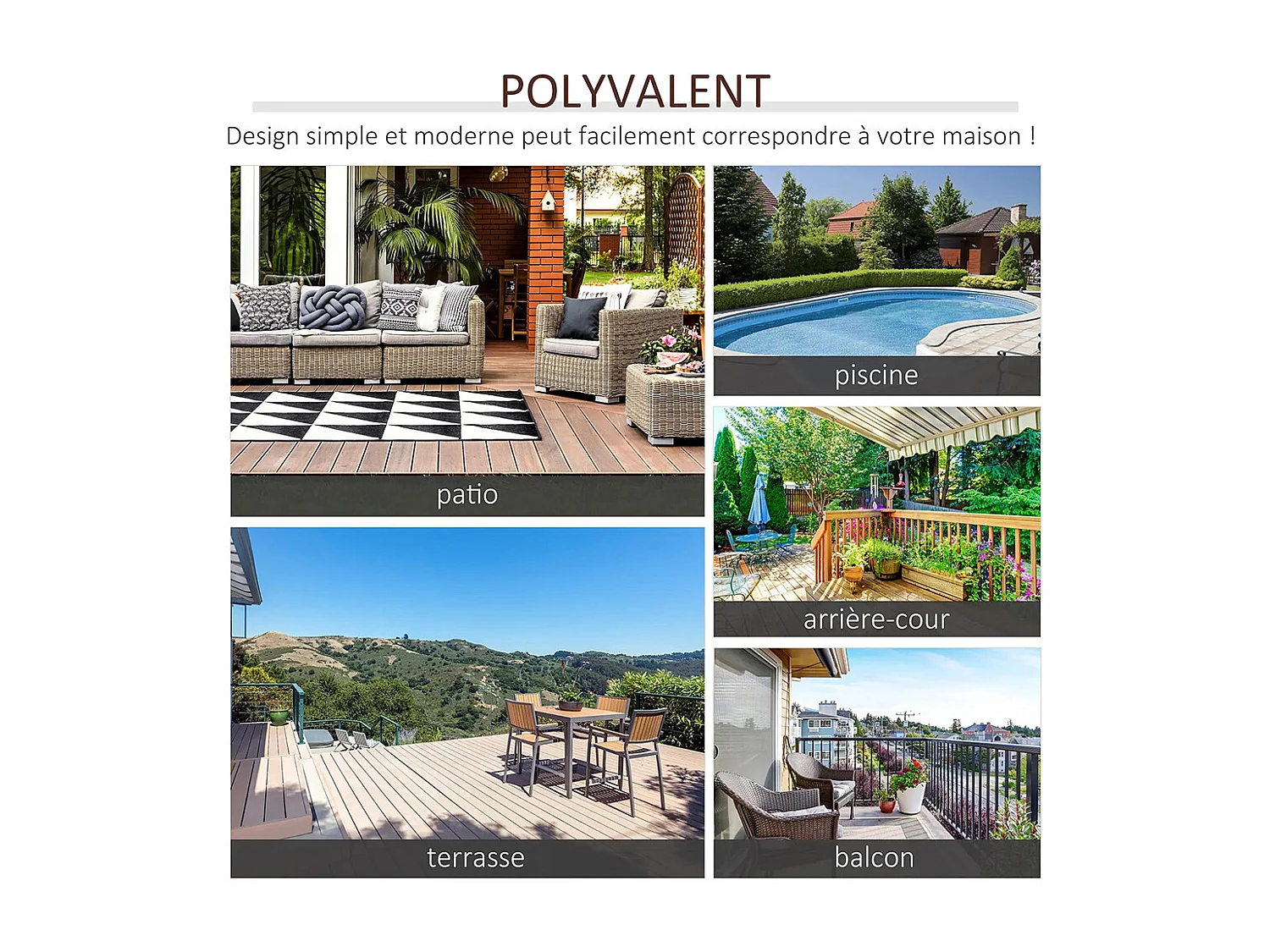 Table basse de jardin style cosy chic table d'appoint métal époxy résine tressée imitation rotin ，gris