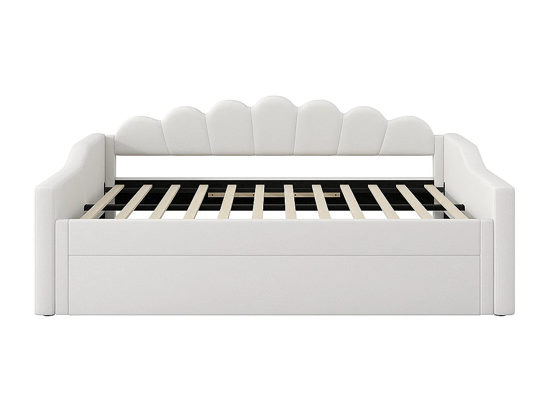 Cama nido 140 x 200 cm, con tira LED, color beige