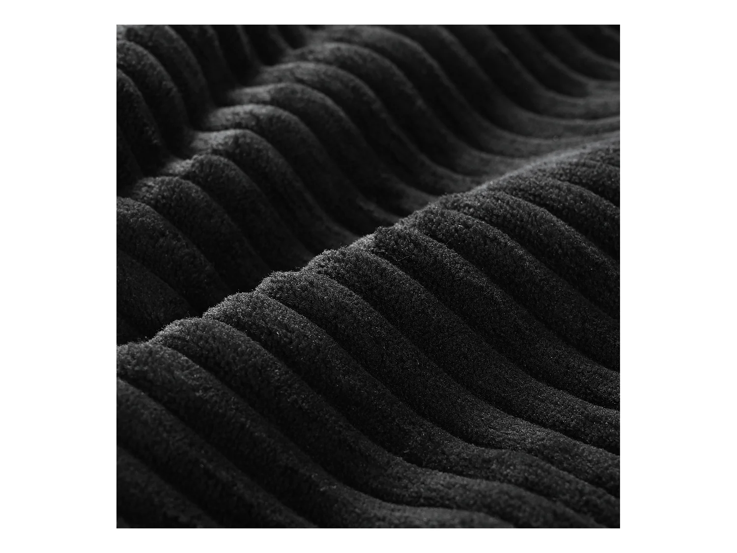 Modulaire bank, bank met twee kussens, lampionfluweel, met afneembare hoes, zwart