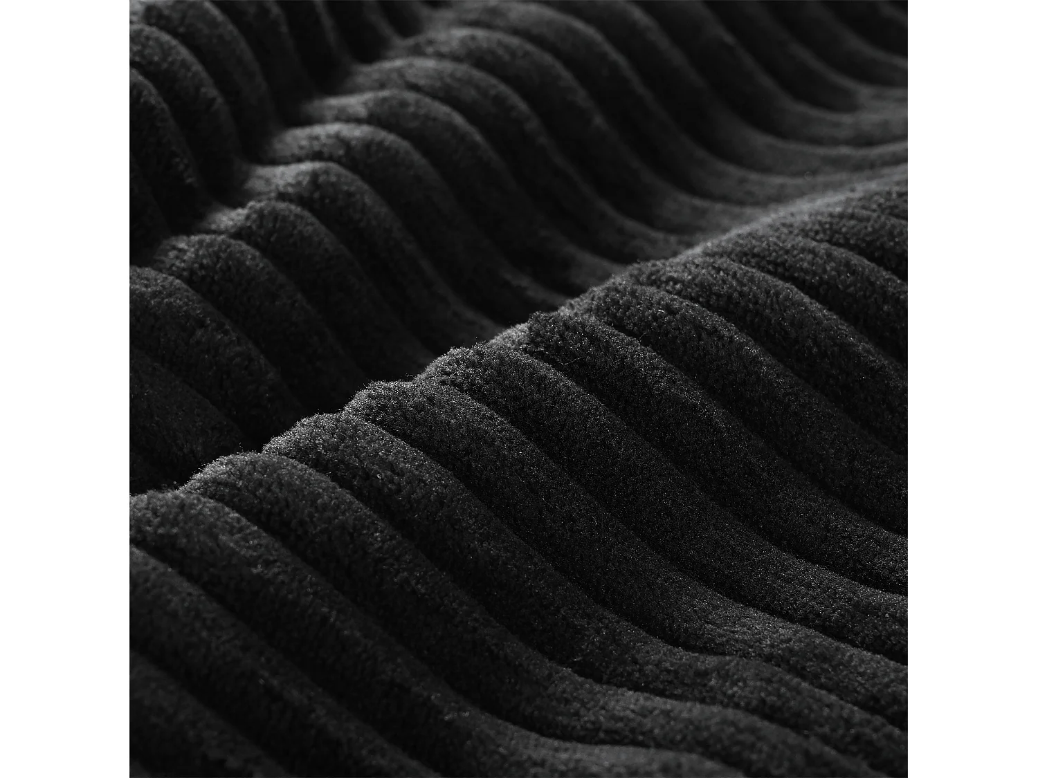 Divano componibile, divano a due cuscini, velluto lampada, con rivestimento sfoderabile, nero