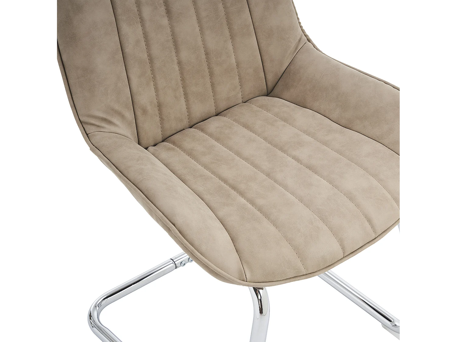 Chaise de salle à manger de style médiéval moderne, en cuir synthétique, lot de deux, couleur kaki.