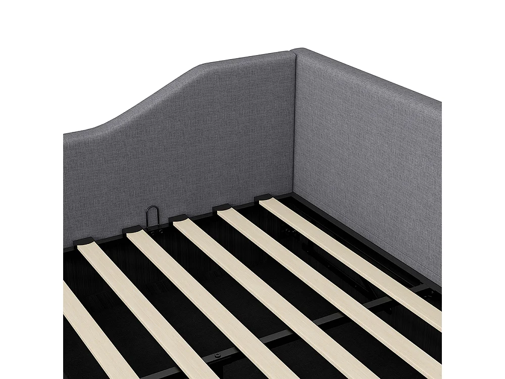 Canapé-lit 140 x 200 cm avec espace de rangement,gris