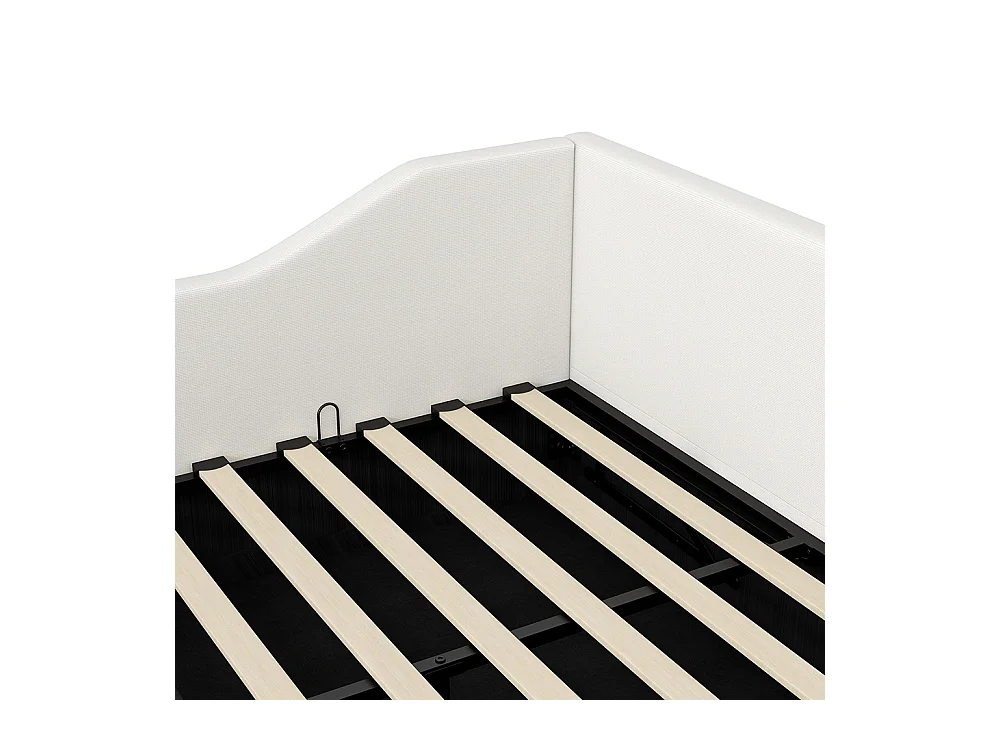 Slaapbank 140 x 200 cm met opbergruimte, beige