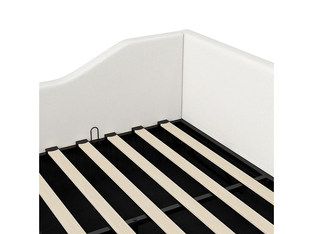 Sofá-cama 140 x 200 cm com espaço de arrumação, cor bege