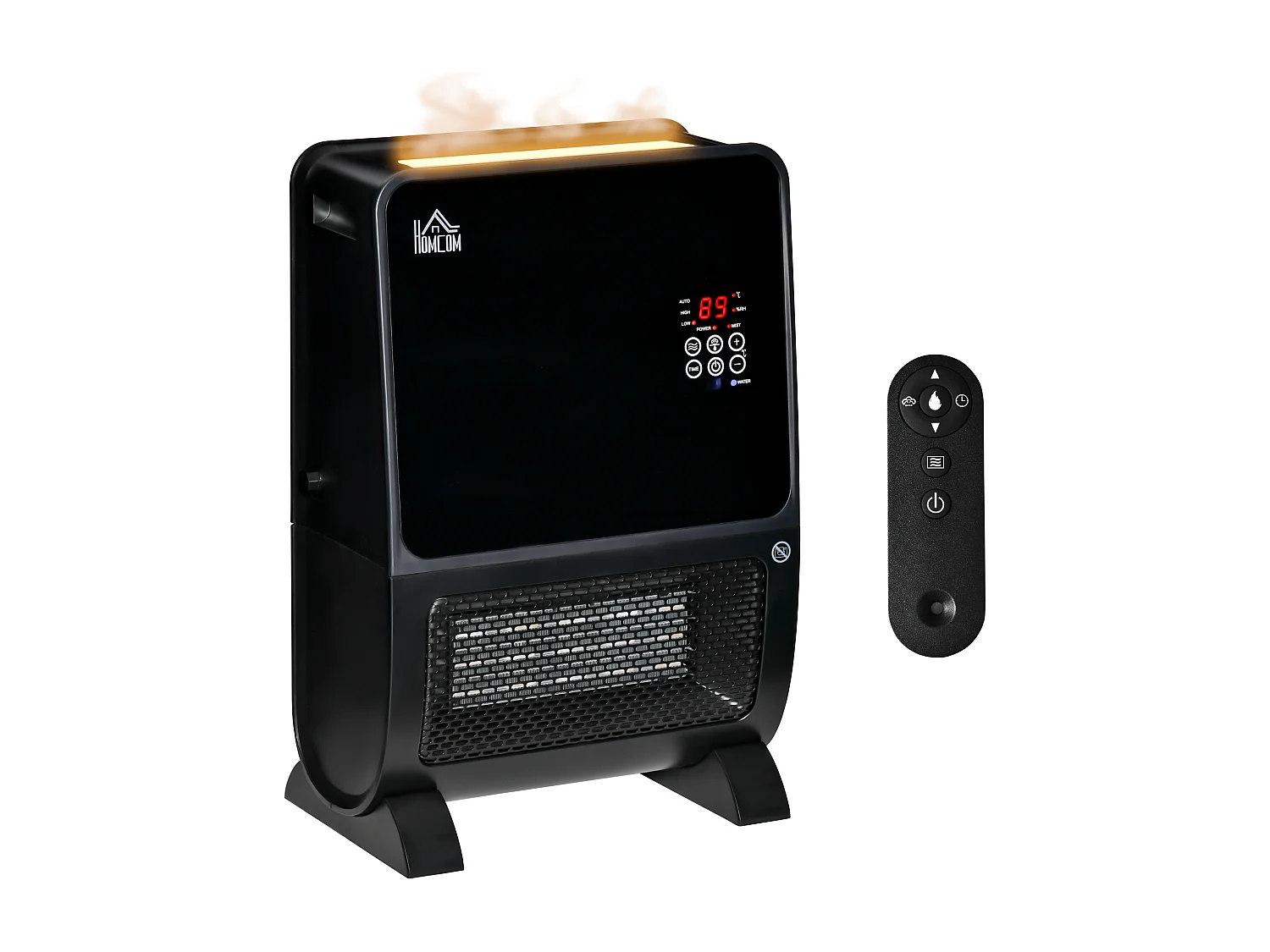 Stufa ceramica umidificatore con telecomando luce led e timer