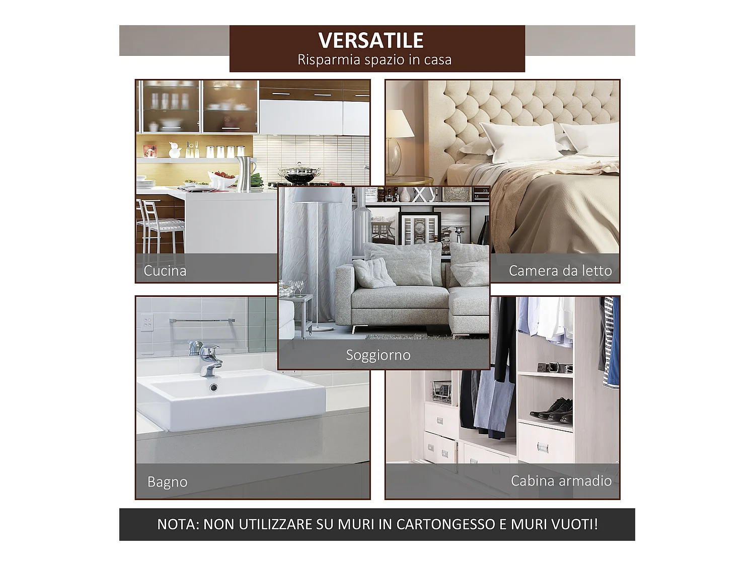 Binario per porte scorrevoli stile country con kit di montaggio