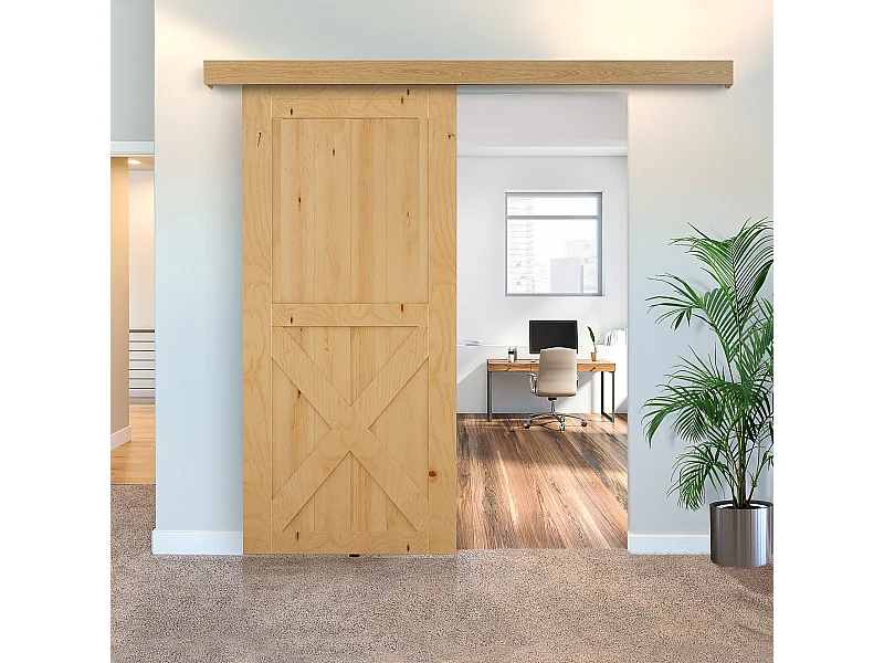 Binario per porte scorrevoli stile country con kit di montaggio