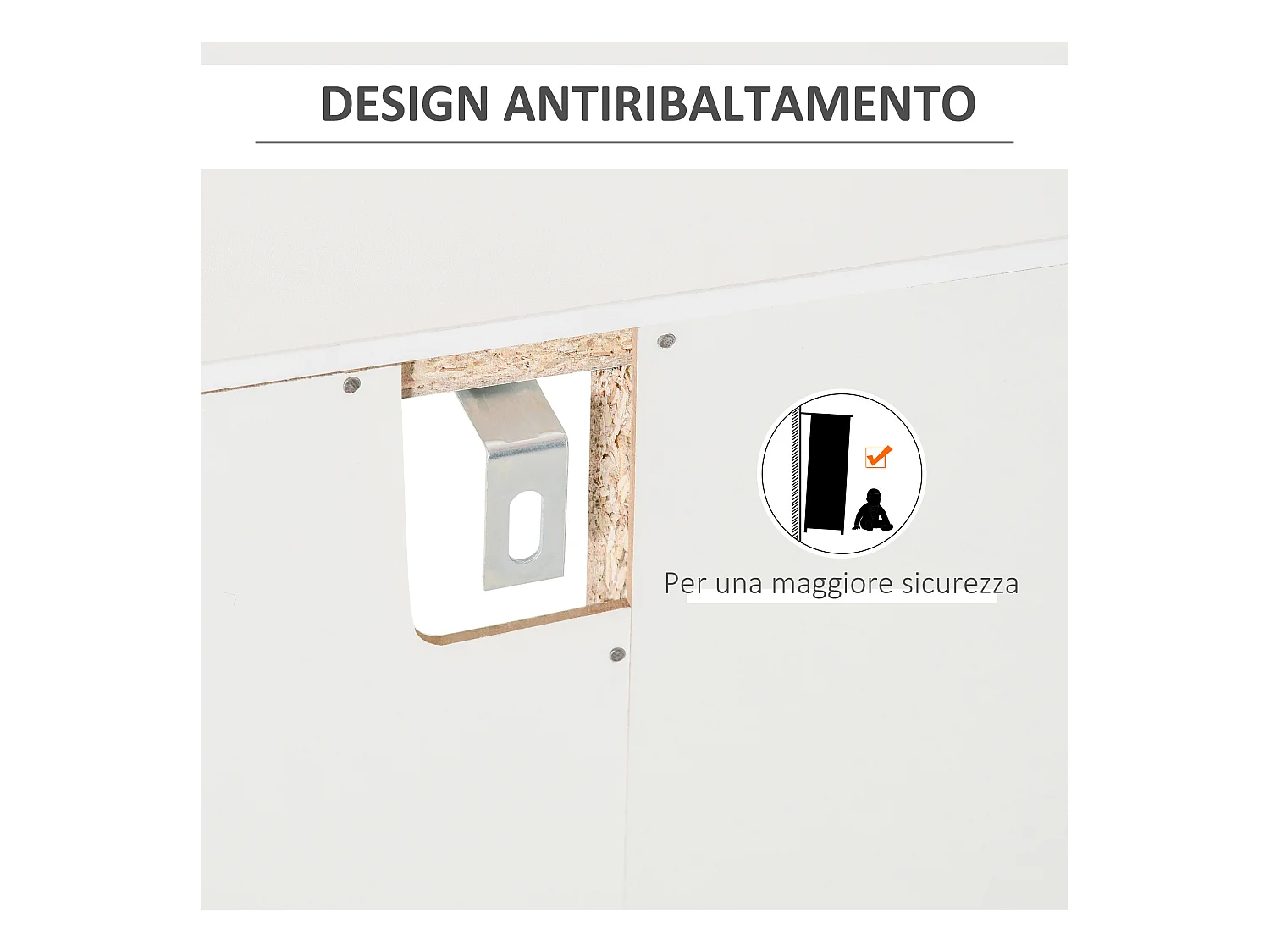 Mobile portabottiglie con porta calici e armadietto per 20 vini