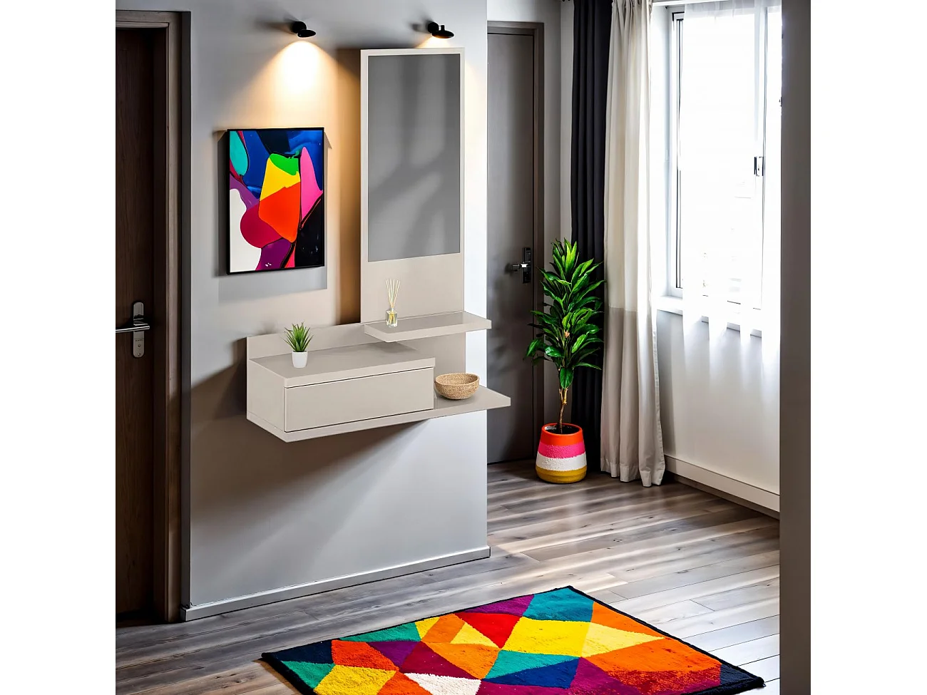 Mueble de recibidor Fiord SH Blanco Roto