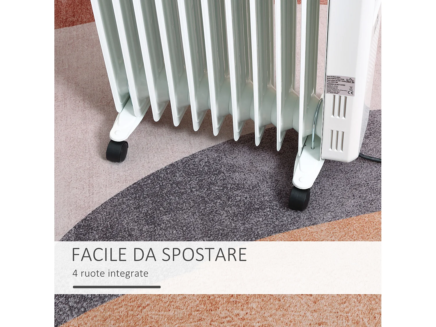 Radiatore a olio 11 elementi 3 livelli di riscaldamento e timer