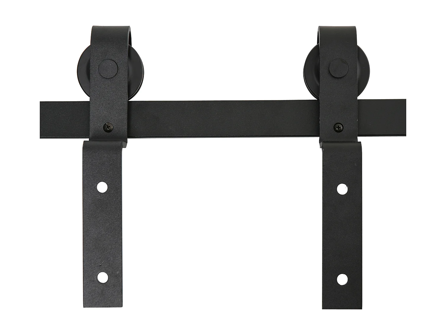 Kit porta scorrevole completo in acciaio al carbonio nero