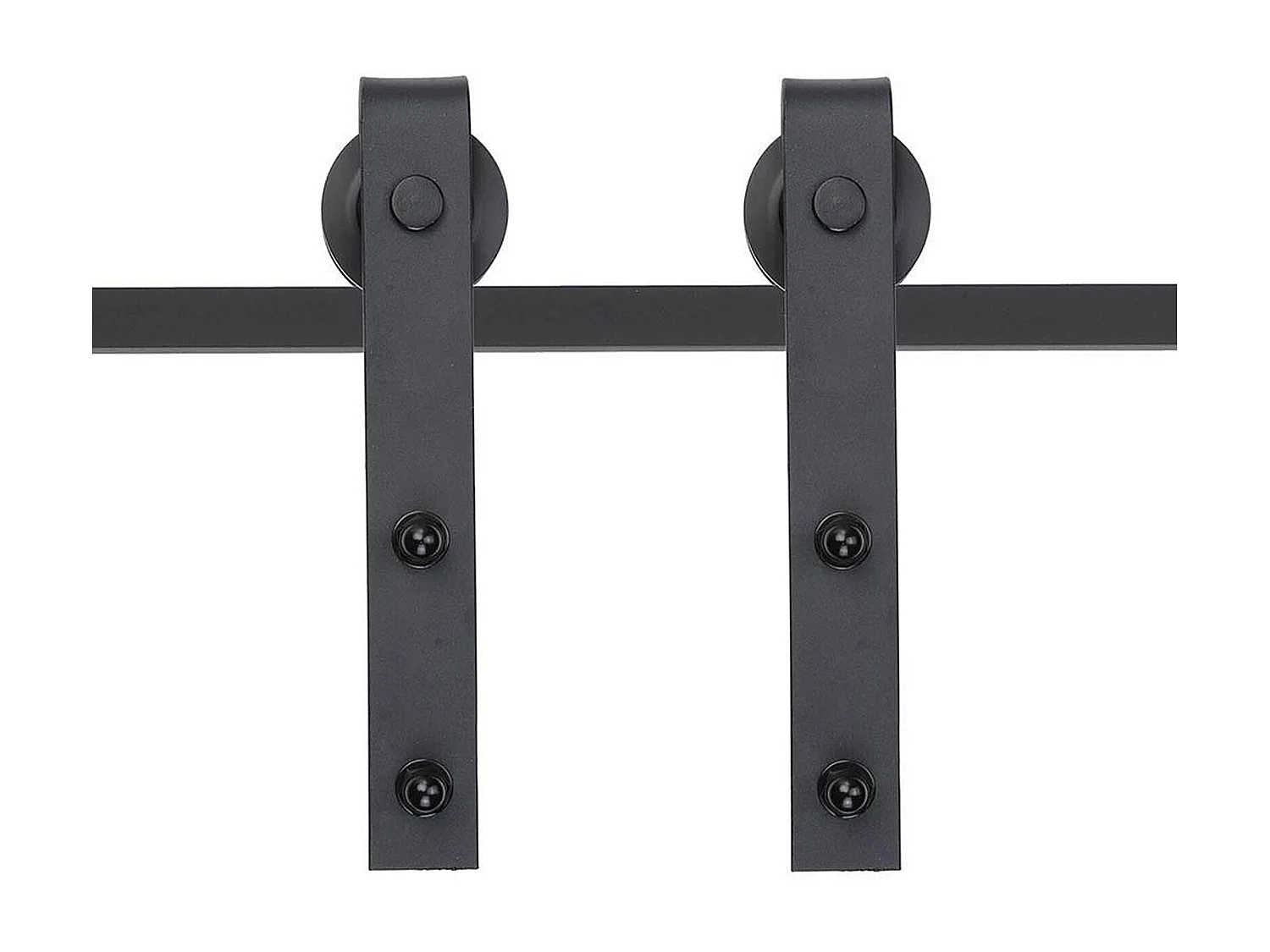 Binario per porta scorrevole kit montaggio completo nero