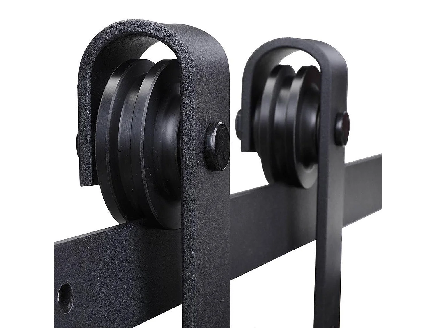 Binario per porta scorrevole kit montaggio completo nero