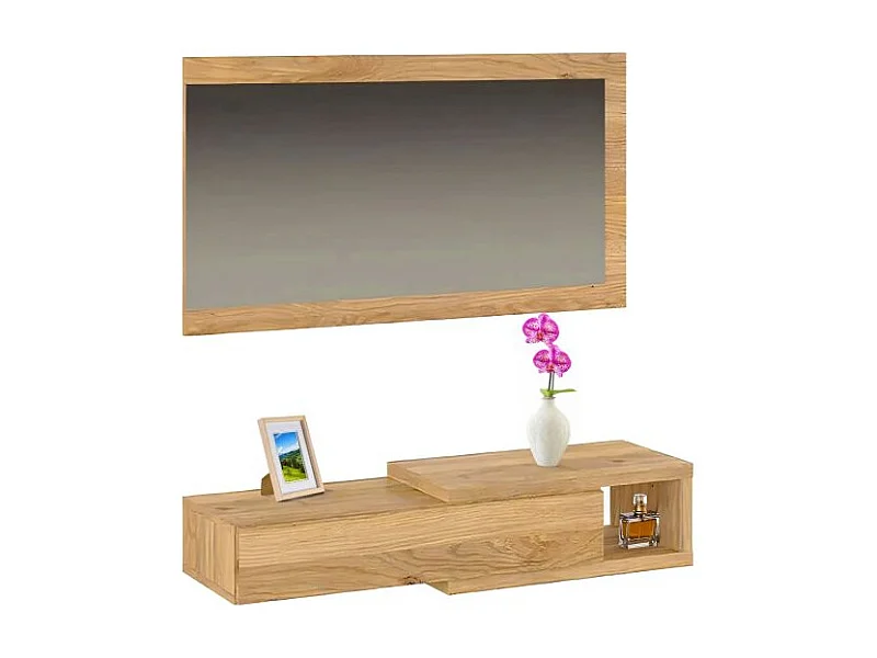 Mueble de recibidor con espejo Derek SH Roble Alpine