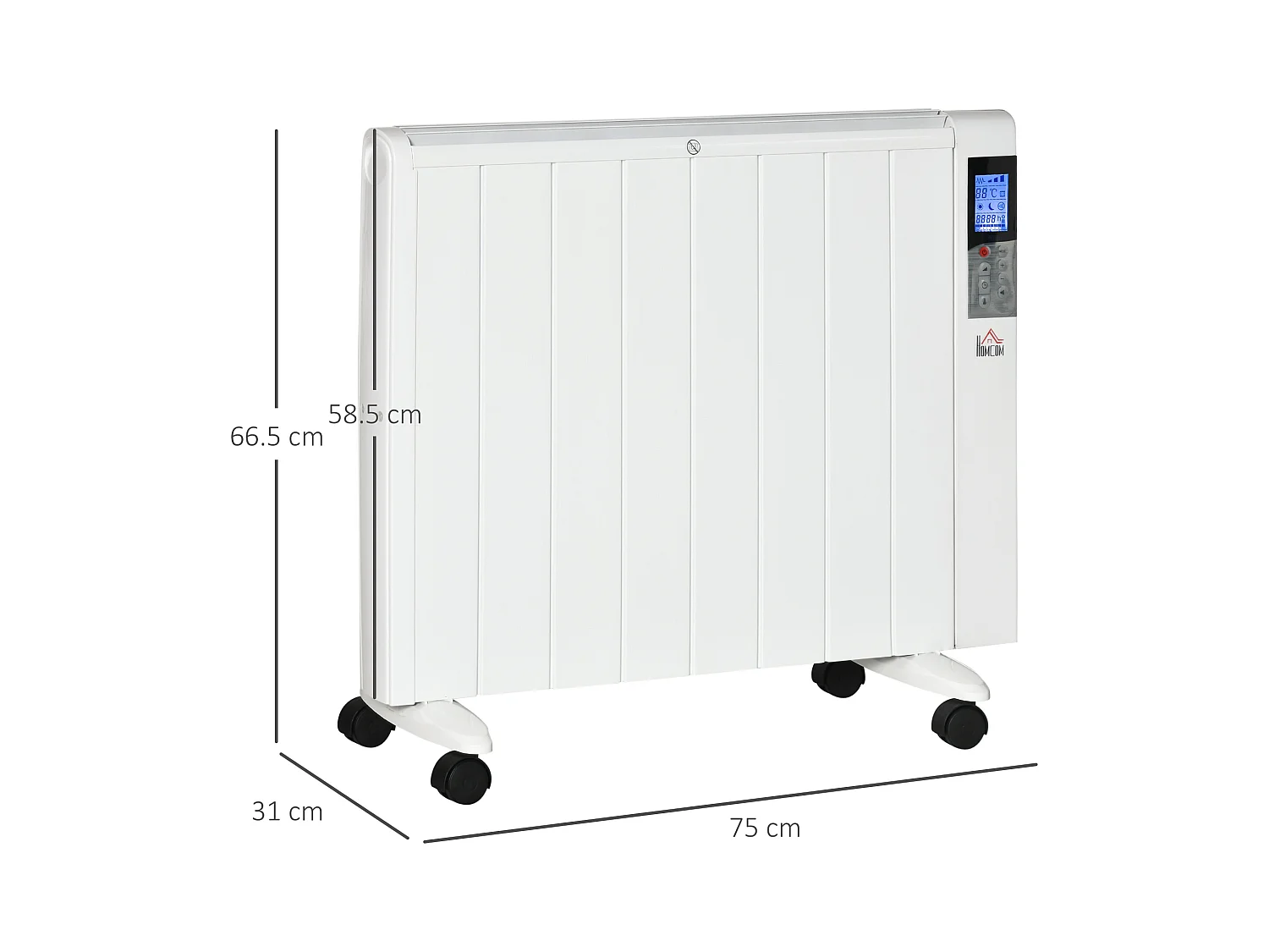 Stufetta elettrica 1000/2000w con timer impostazioni di calore