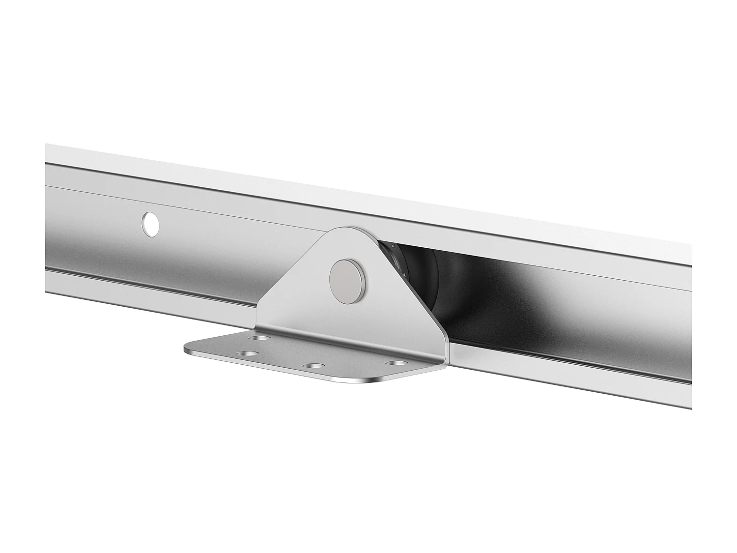 Kit porta scorrevole in metallo argento con utensili e guida