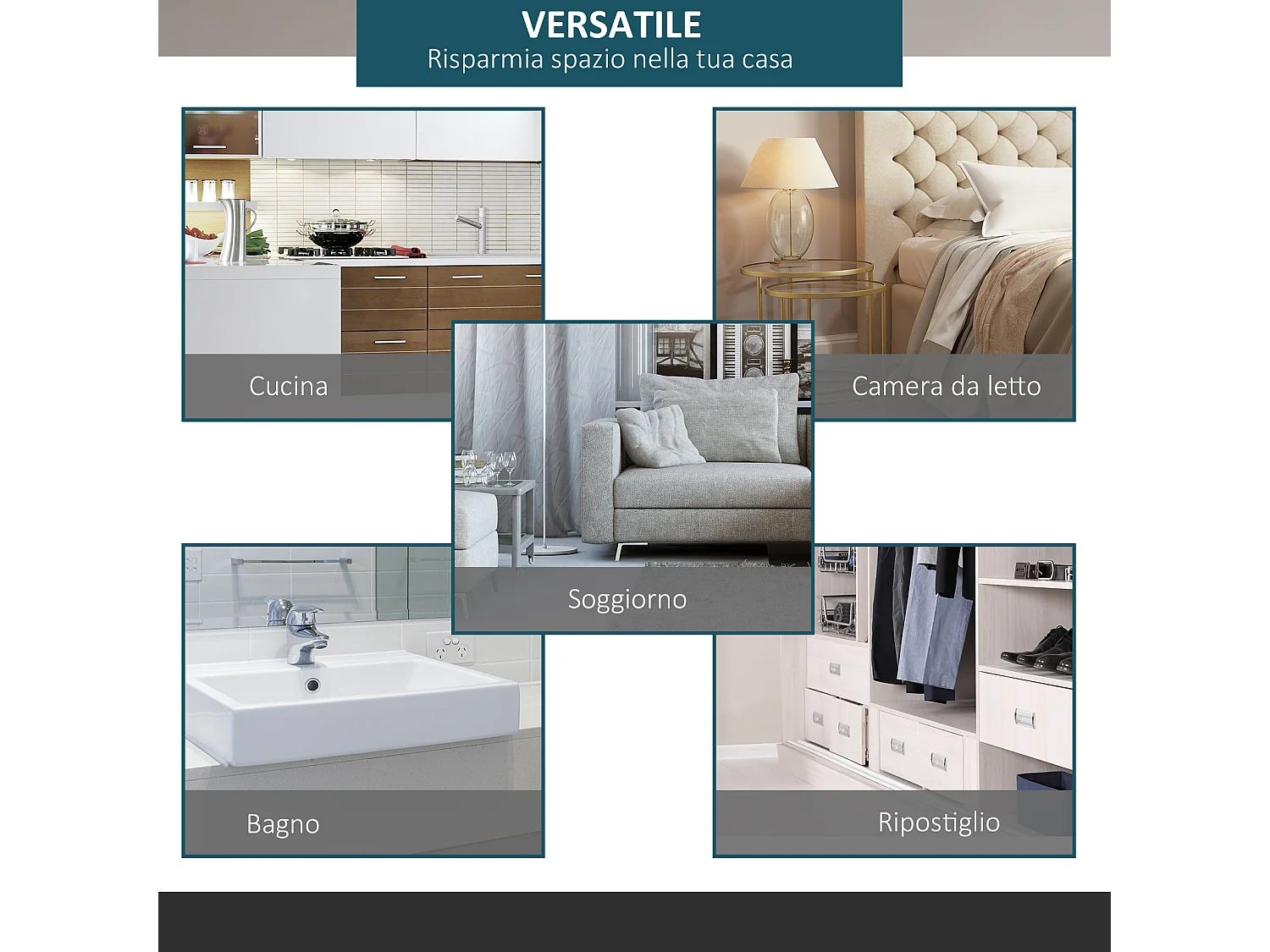 Kit per porta scorrevole stile country in acciaio nero