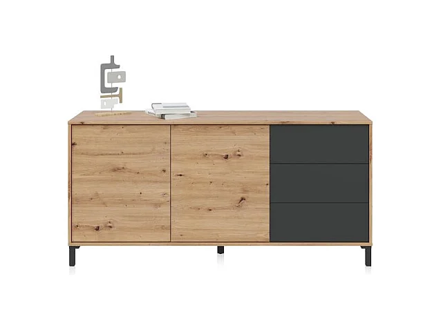 Aparador Lea Gris Antracita - Roble Nodi