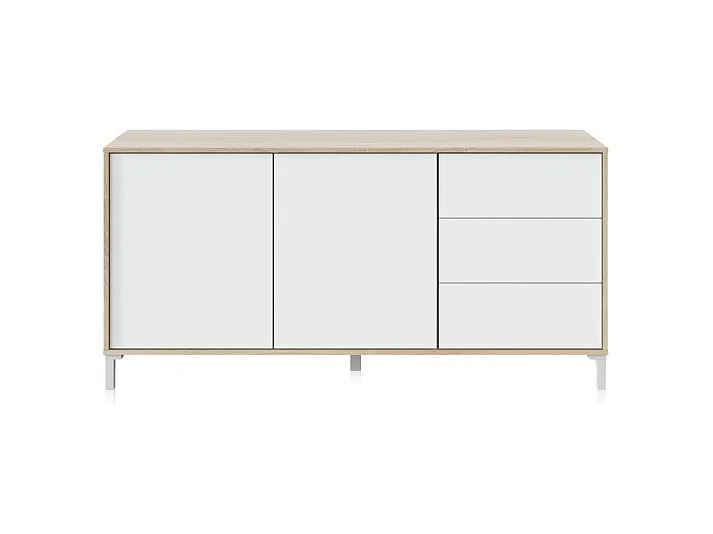 Aparador Lea Blanco Artik (Blanco Mate) - Roble Canadian