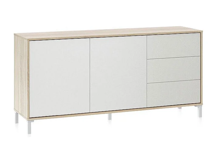 Aparador Lea Blanco Artik (Blanco Mate) - Roble Canadian