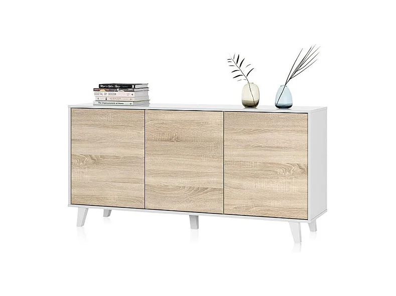 Aparador Niva Blanco Brillo - Roble Canadian