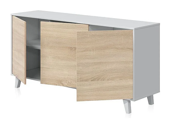 Aparador Niva Blanco Brillo - Roble Canadian