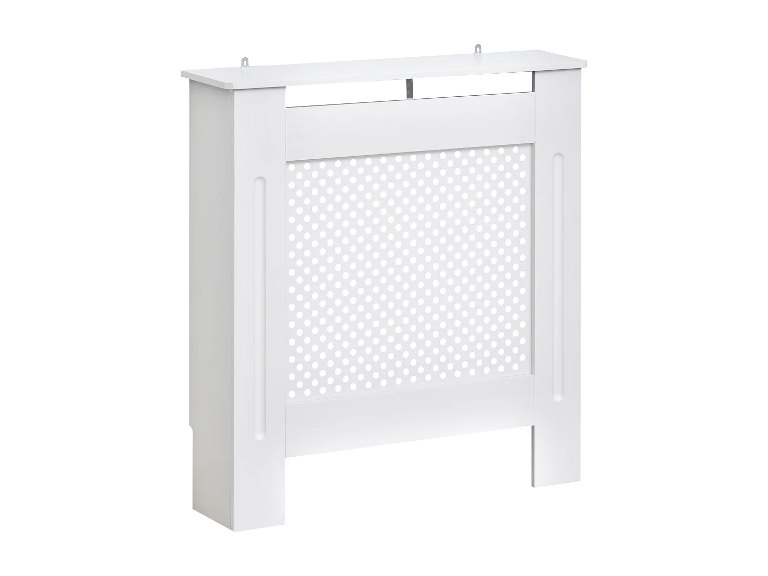 Copritermosifone a griglia moderno in mdf 78x82x19 cm bianco