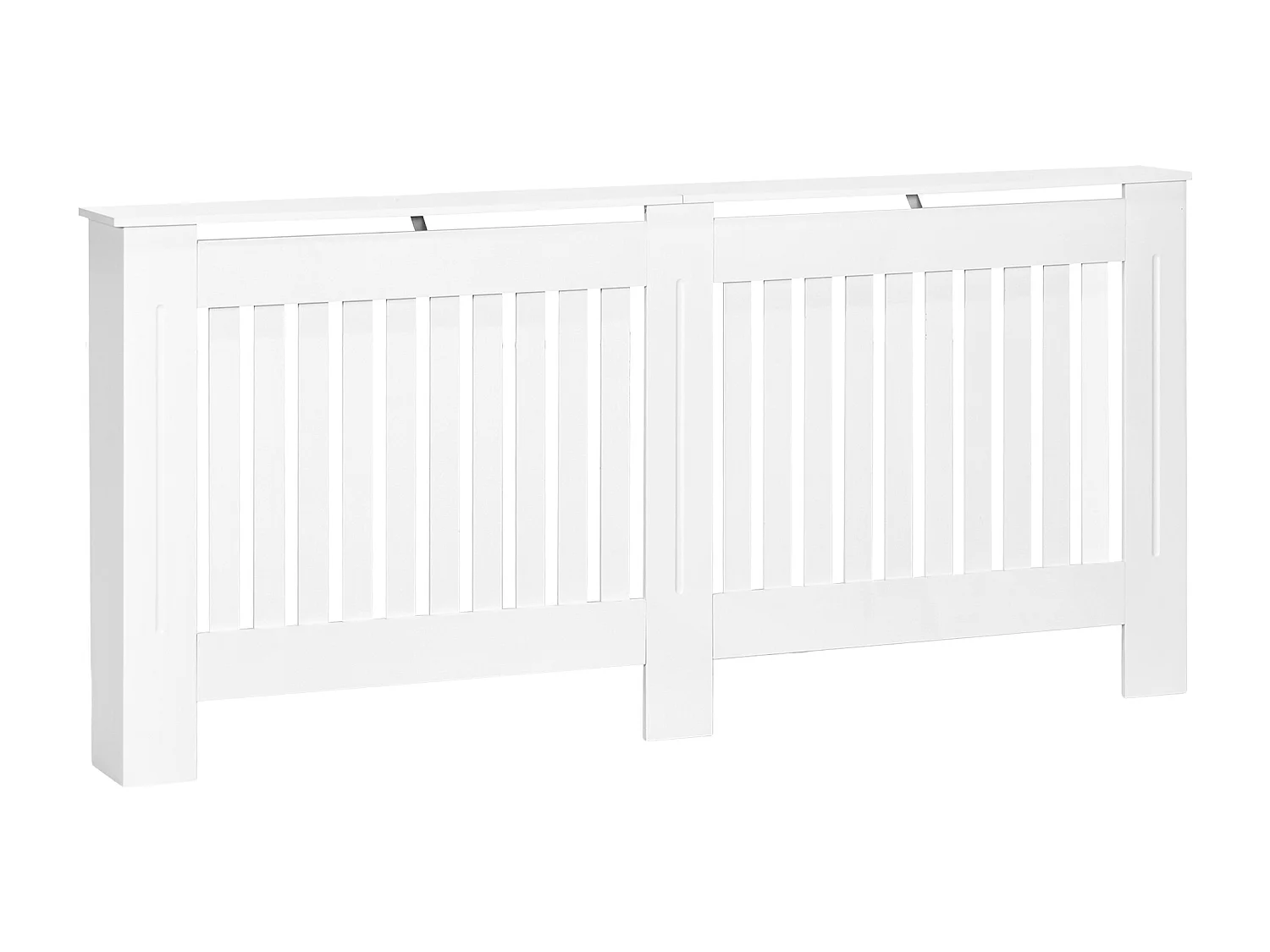Copritermosifone a doghe in mdf 172x19x81 cm bianco