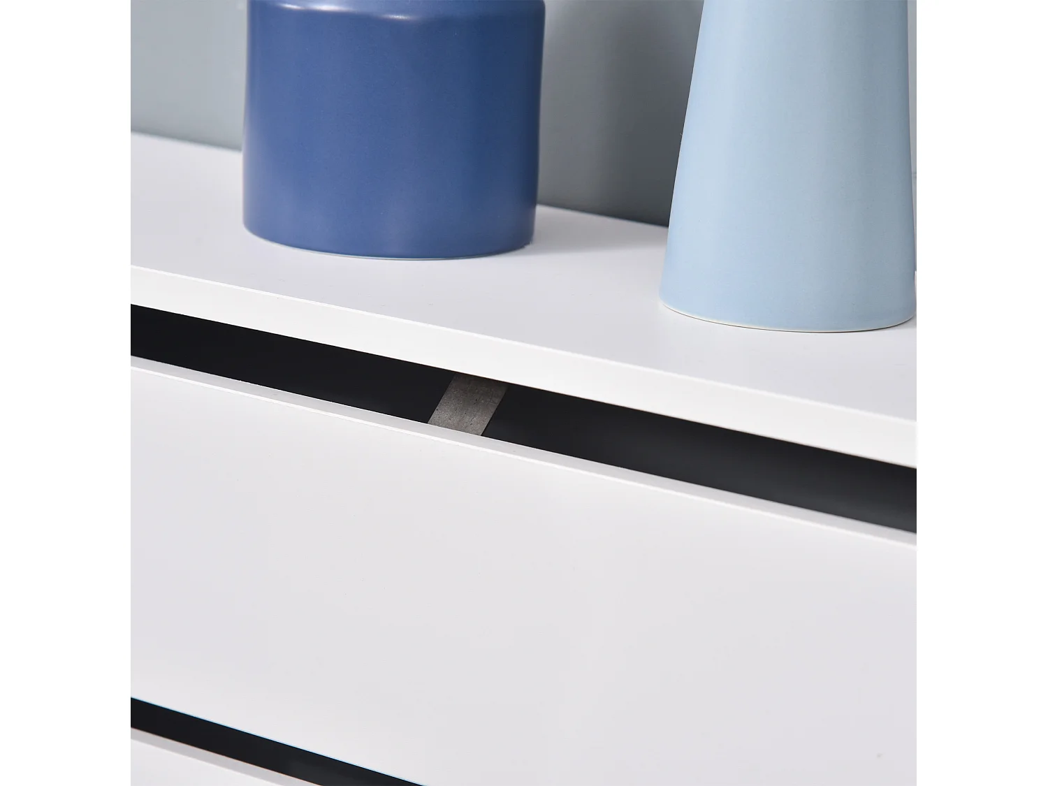 Copritermosifone in legno bianco con struttura a doghe 112x19x81 cm