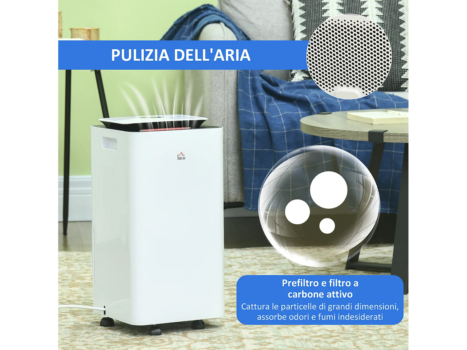 Deumidificatore portatile 5 modalità e timer 24 ore