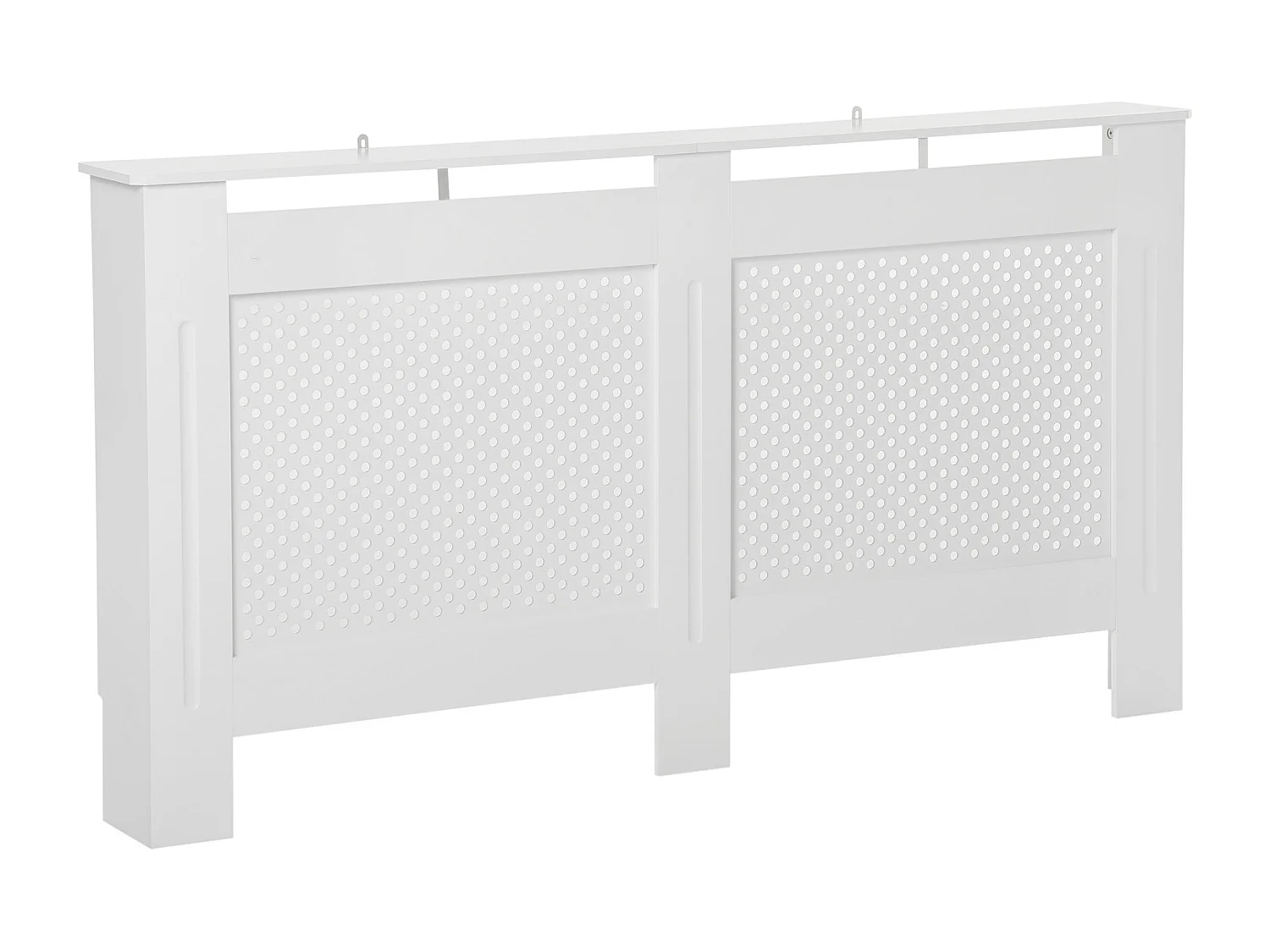 Copritermosifone moderno in legno verniciato bianco