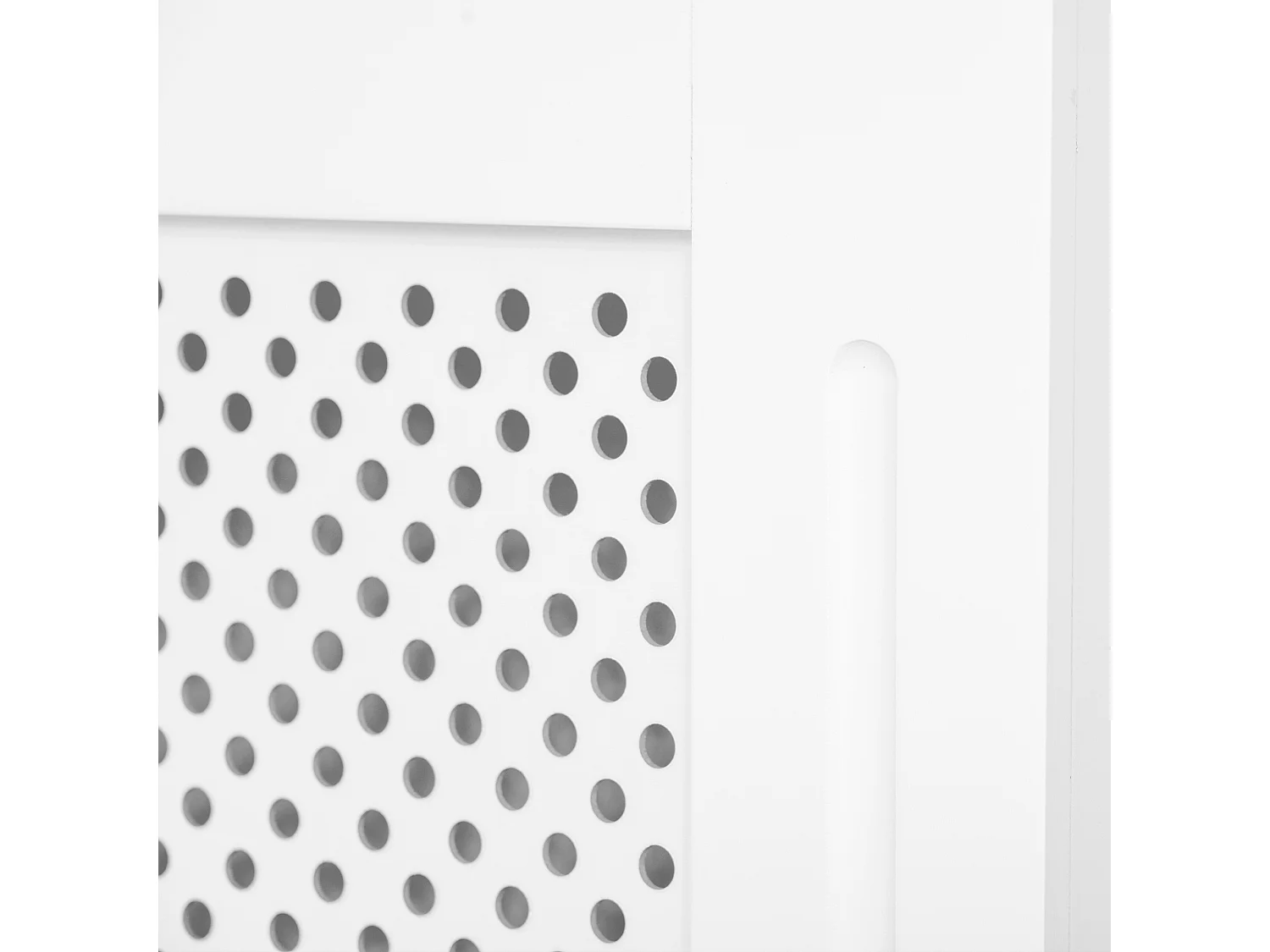 Copritermosifone moderno in legno verniciato bianco