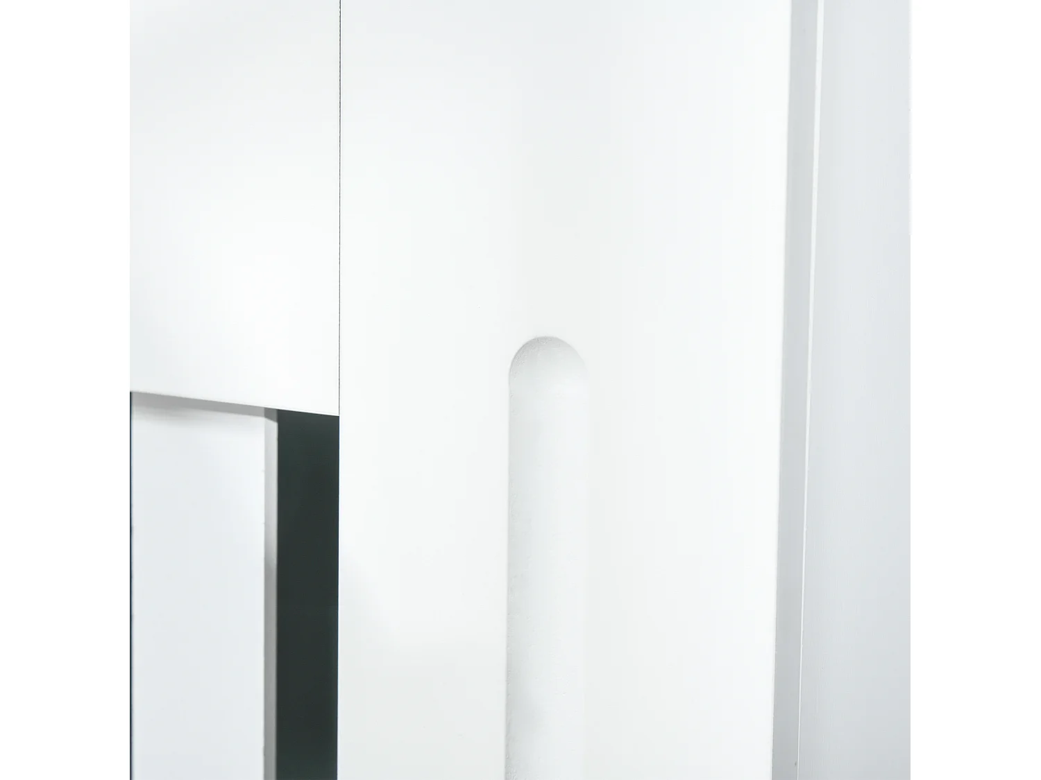 Copritermosifone in legno mdf bianco con doghe verticali bianco